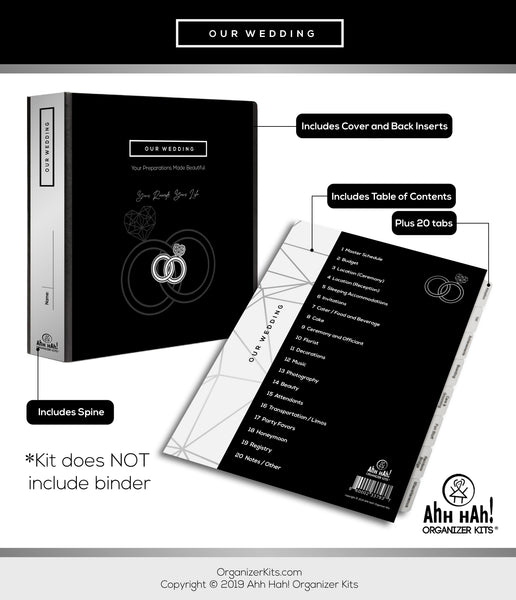 Wedding Planner Organizer Kit - Architectural Version Ahh Hah! Organizer Kits For Three Ring Binders Wedding Planner Organizer Kit - Architectural Version Ahh Hah! Organizer Kits For Three Ring Binders