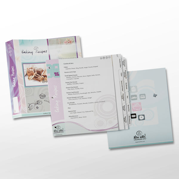 Baker's Recipe Organizer Kit: LONG Index Tabs